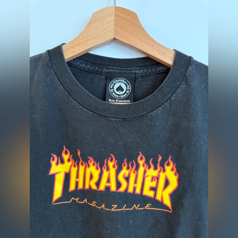 Kids Thrasher Flame Logo T-Shirt – Iconic Skate Style! - Picture 2 of 3
